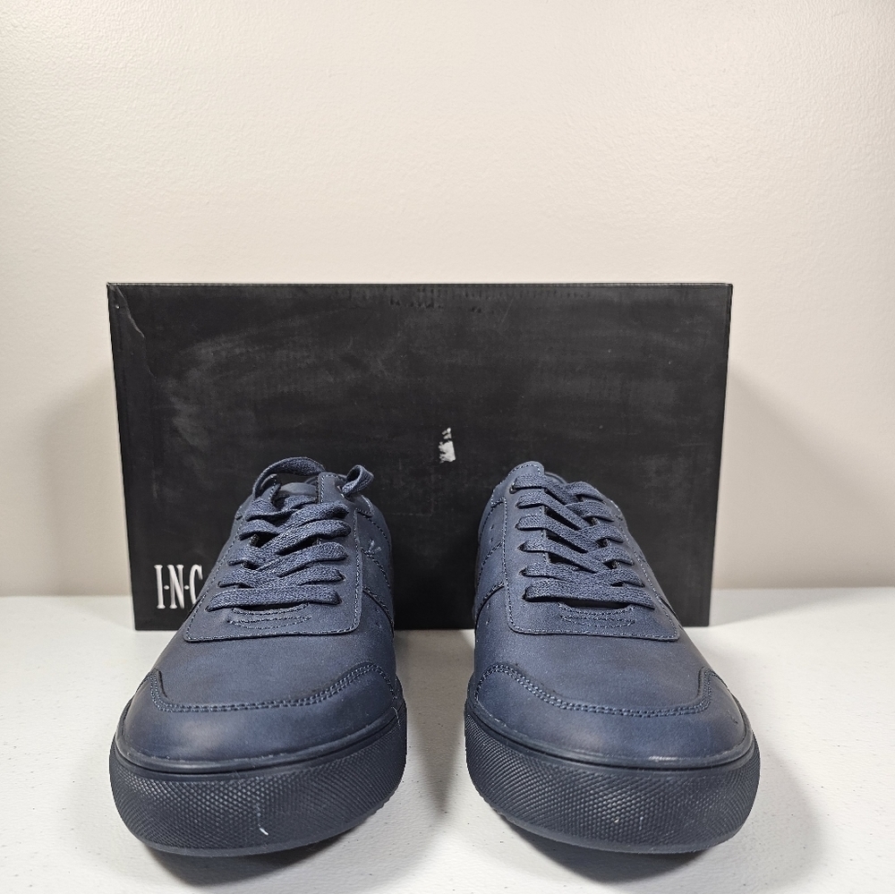 INC International Concepts Mens Zuri Low Top Sneaker Faux Suede Blue Size 9M NEW - Picture 4 of 16